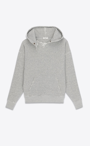 YSL Saint Laurent Université Hoodie Gris Chine Et Gris | 40358-WFAN