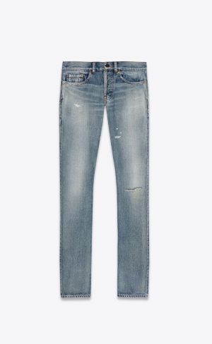 YSL Slim-fit Jeans Modre | 01659-AHCJ