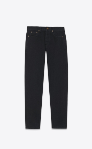 YSL Slim-fit Jeans Čierne | 25061-SUWT