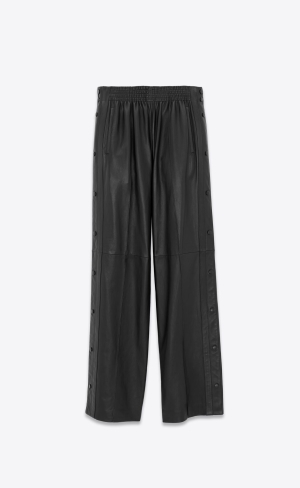 YSL Sweatpants In Lambskin Čierne | 56297-PZHK