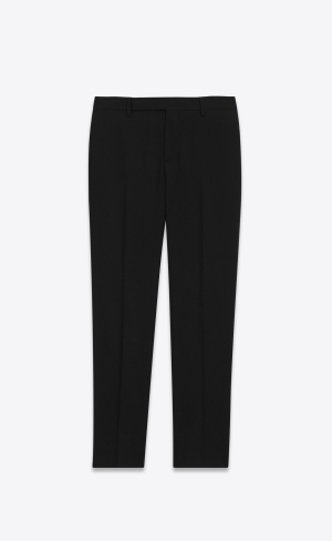 YSL Tailored Pants In Saint Laurent Gabardine Čierne | 01297-GYHL