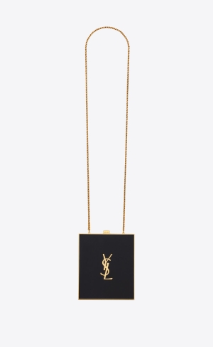 YSL Tuxedo Box Bag In Plexiglass And Metal Čierne Zlate | 24768-IGNZ