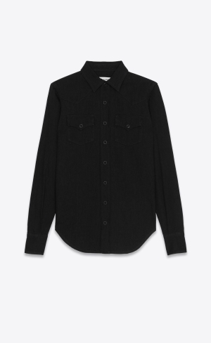 YSL Western Shirt Čierne | 91367-UTMV