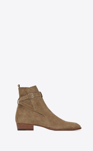 YSL Wyatt Jodhpur Boots In Semisove Hnede | 62341-FZAK